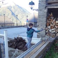 Déchargement du bois